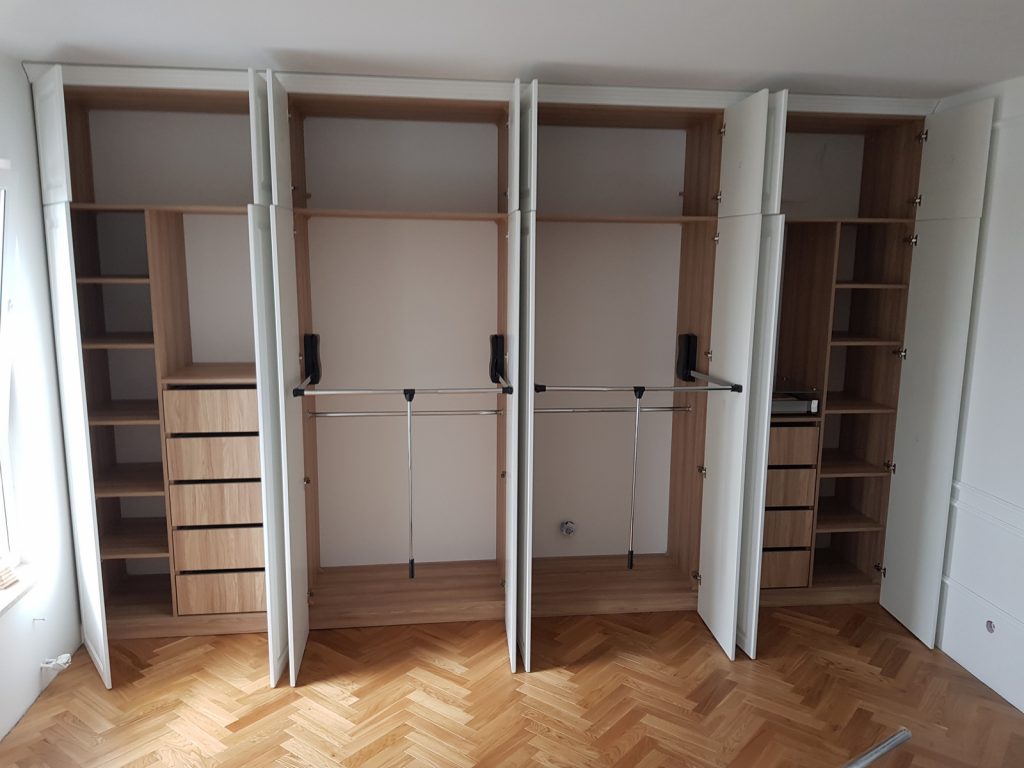 Realizacja 3 4 biała jasna garderoba na wymiar Gdańsk
